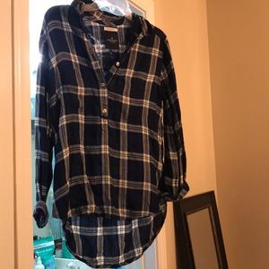 Navy Plaid Shirt